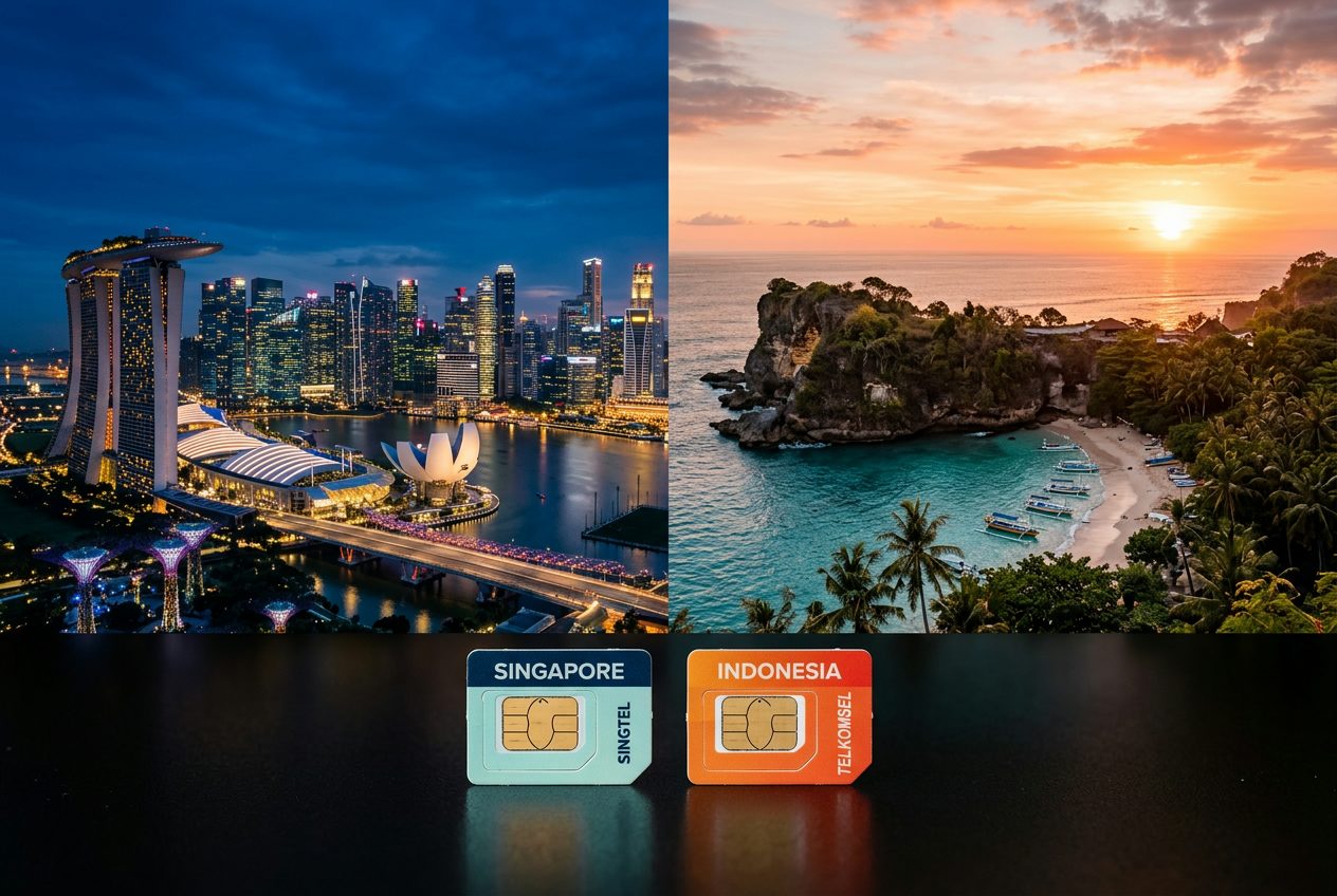 Singapore vs Indonesia prepaid SIM comparison